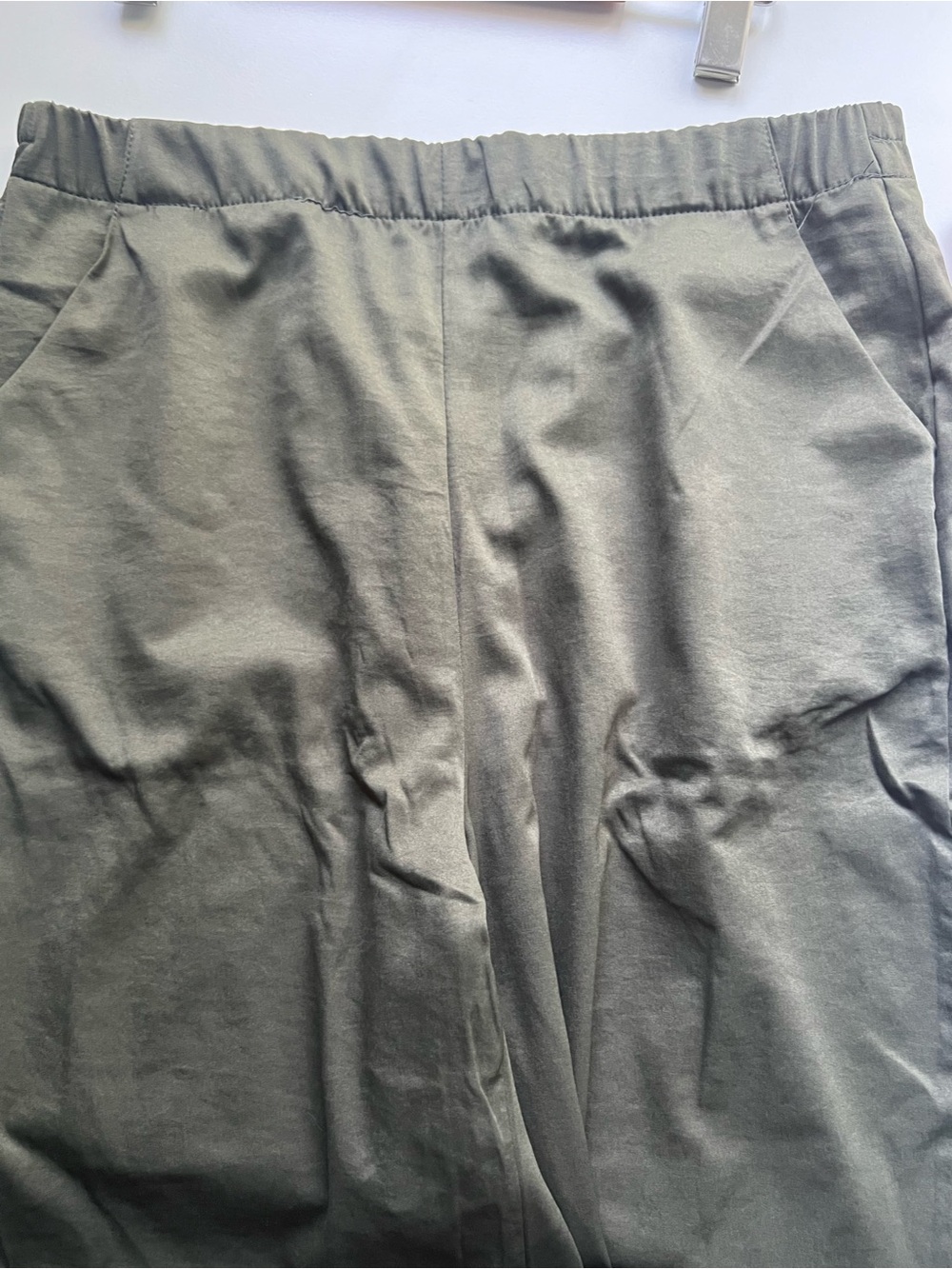 NWT Women Barrel Pants Baggy Elastic Waistband Wide Leg Trousers Pants w Pockets - Picture 8 of 12